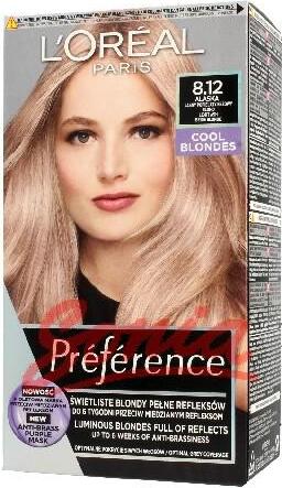 L'Oréal L'oreal bevorzugt Haarfärbemittel 8.12 Alaska - helle graue beige blonde 1Ob. 11,99