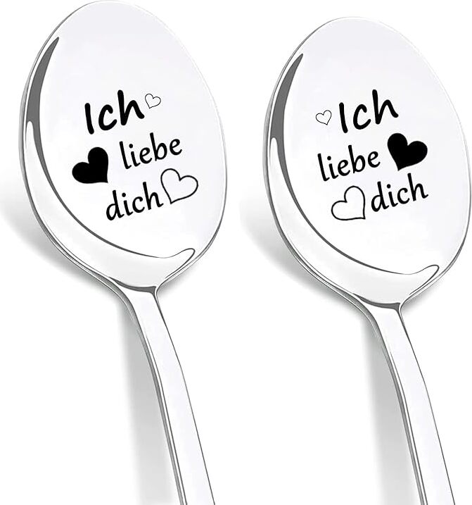 Zimtky Ich Liebe Dich Löffel, Kaffeelöffel mit Gravur, Wichtelgeschenke für Frauen, Adventskalender Füllung Frauen, Ich Liebe Dich Geschenke für Männer, Liebeslöffel Weihnachtsgeschenke für Freundin Z241128TZ86
