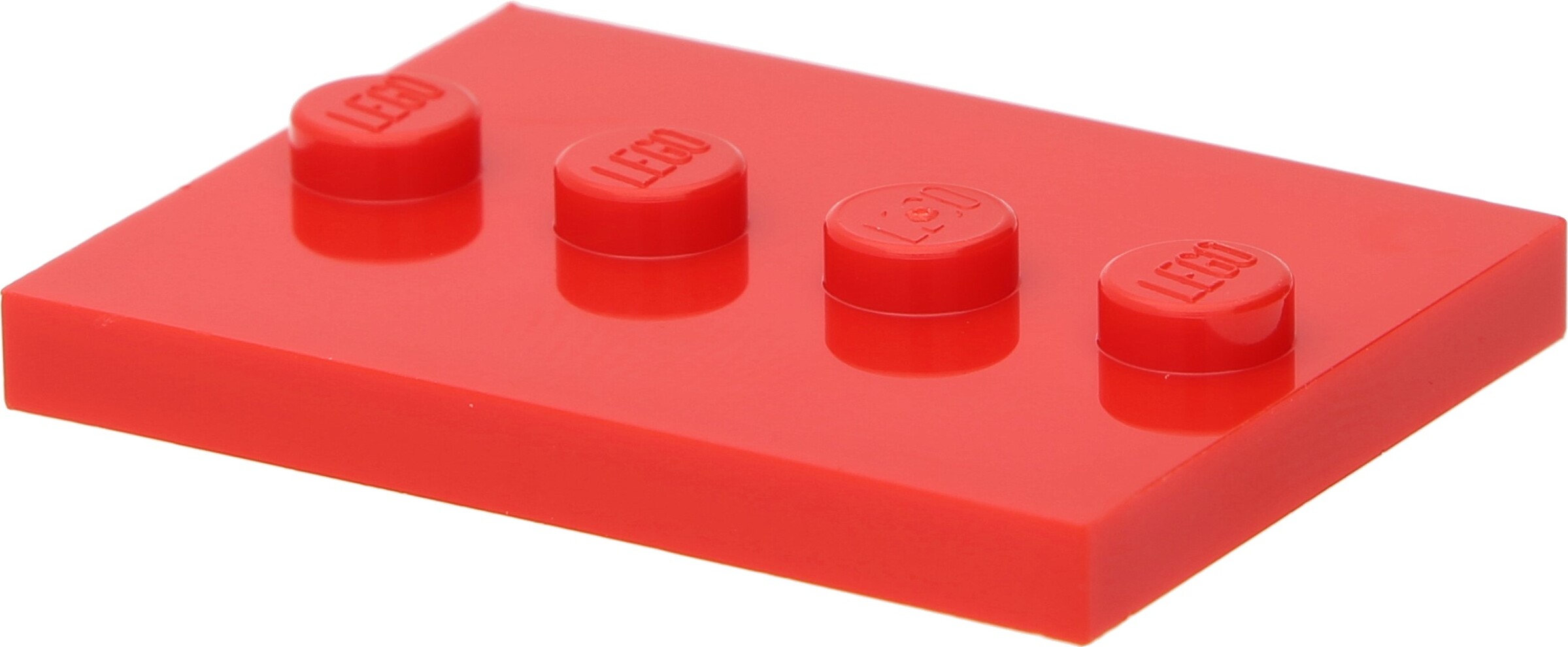 50x Platte 3x4, Rot, zentrale Noppen