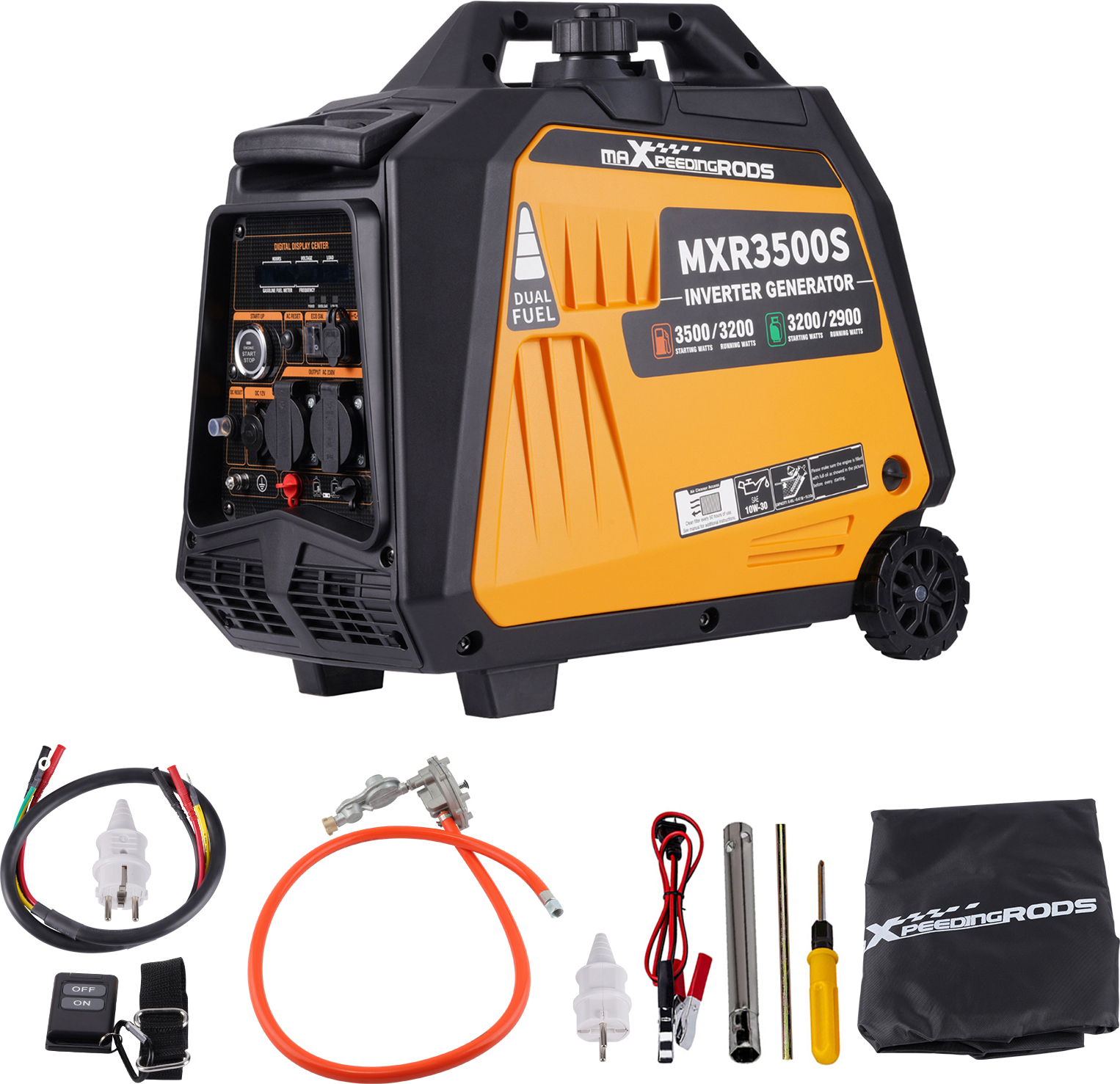 MaXpeedingrods benzínový a LPG dvojpalivový generátor 3,5kw Invertorový generátor núdzového napájania