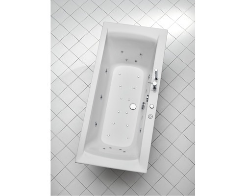 OTTOFOND Whirlpool Wistula 80 x 190 cm weiß glänzend 70035