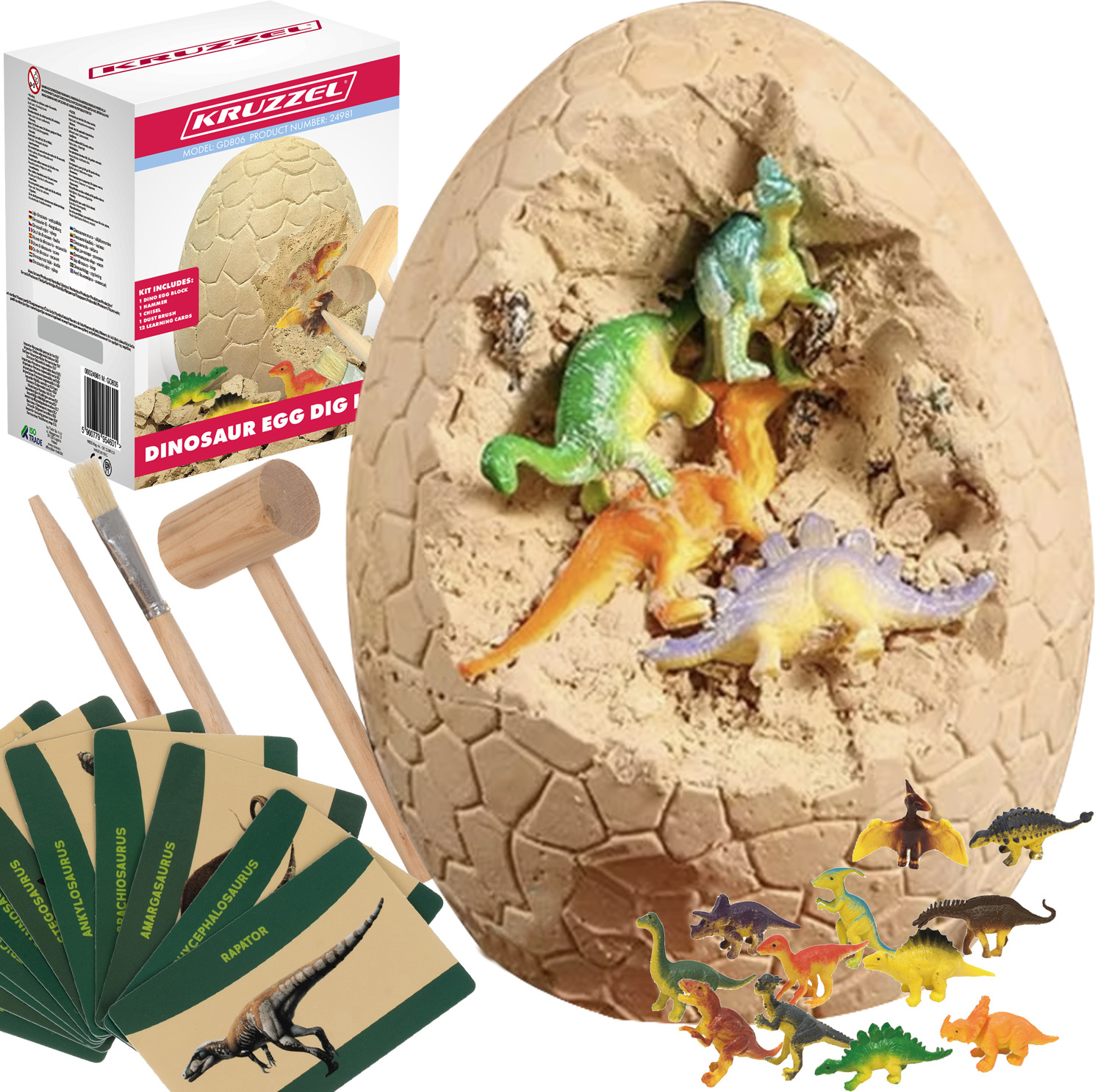 Byncceh Kit d'Excavation Pingouin pour Enfants – Jouet Éducatif STEM avec Fossiles à Creuser – Kit d'Archéologie pour Enfants dès 6 Ans pour Garçons et Filles