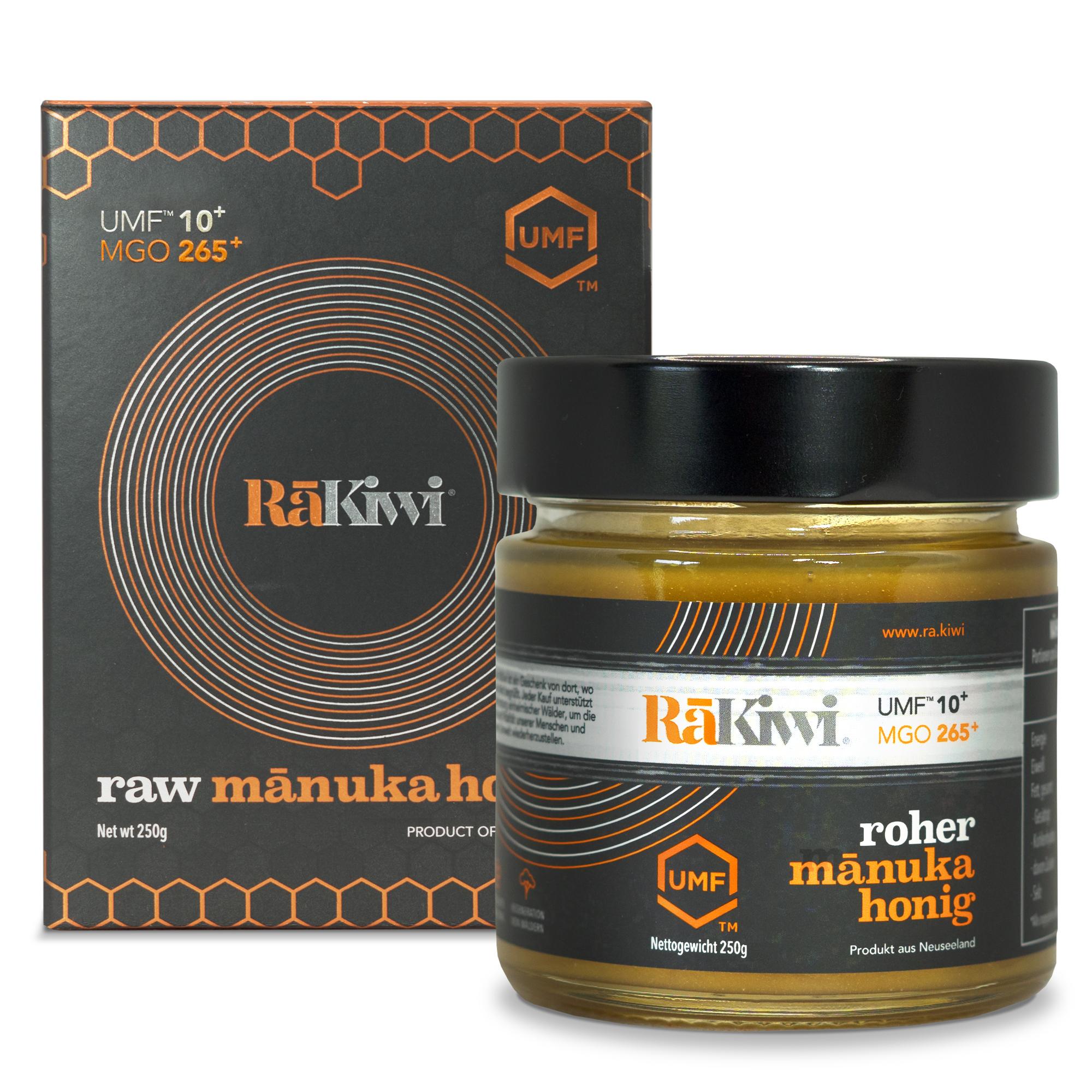 RaKiwi Mānuka-Honig, RāKiwi ENERGIZE UMF 10+ (MGO 265+), Mittlere Potenz RA10MG-250