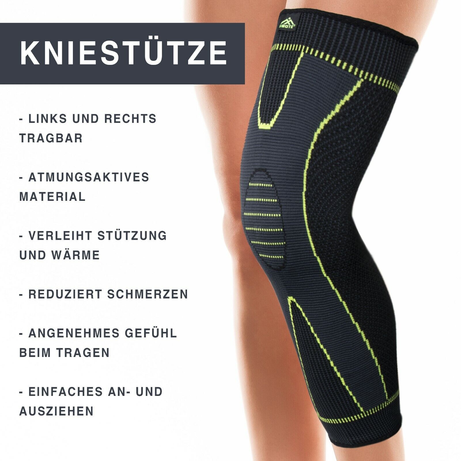2 Paar Winter Damen Elastische Kniebandage Elastische Rutschfeste Gestrickte Kniestütze