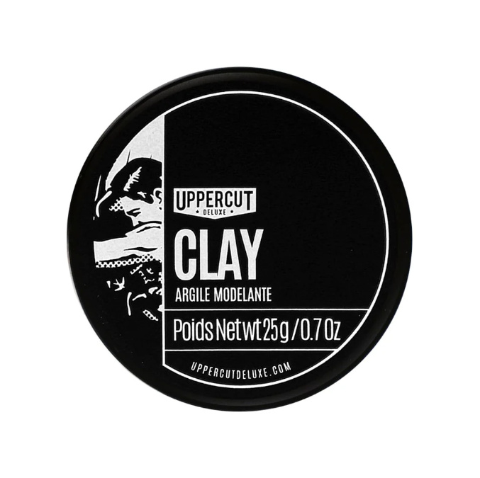 Uppercut Deluxe Clay Haar Stylingcreme | Starker Halt | Mattes Finish | Für Struktur & Kontrolle | Holz & Leder Duft | Mini Dose | 25g 817891024646
