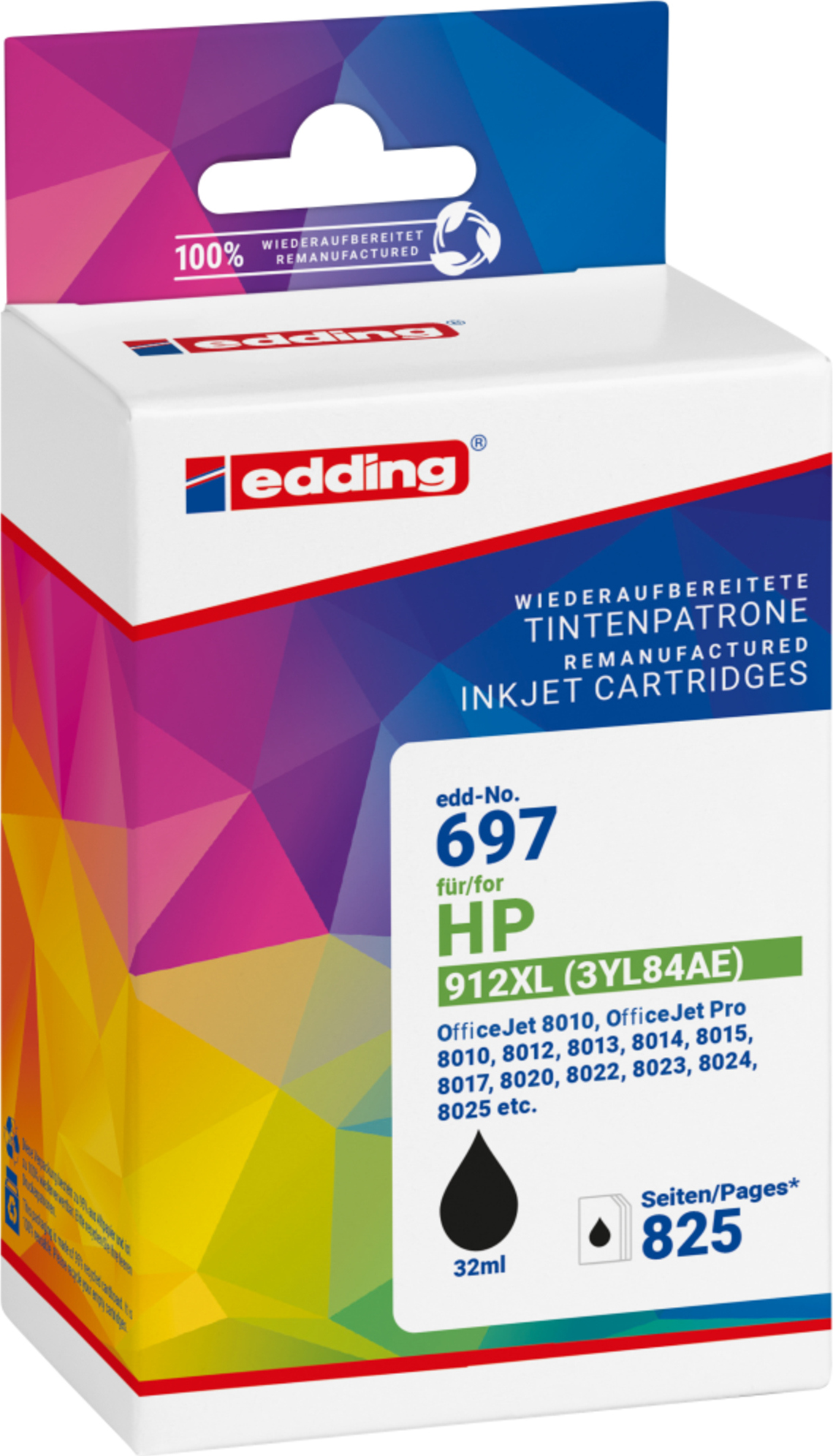 atramentová kazeta 18-697 ako HP 912XL 3YL84AE bw