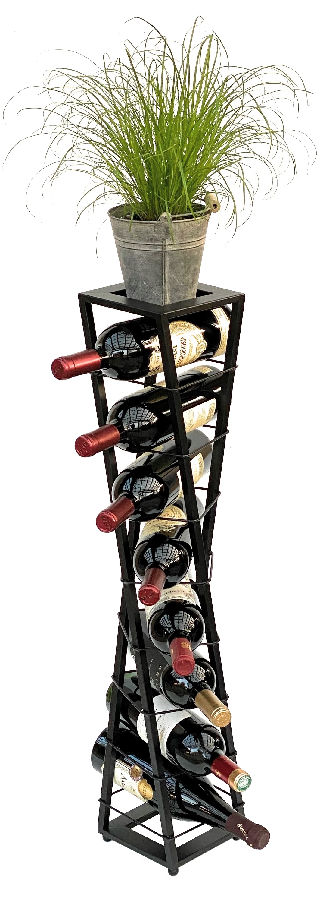 DanDiBo 2er Set Weinregal Metall Schwarz Wand erweiterbar für 18 Flaschen  Acord Flaschenregal 96279 Flaschenständer Weinflaschenhalter Flaschenhalter