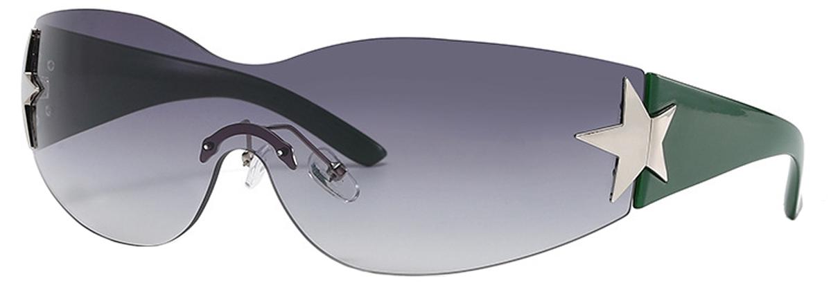 Fokelyi Einteilige, rahmenlose Y2K-Sonnenbrille mit fünfzackigem Stern, personalisierbar, aus PC und HD KAU-ED-LYS-PH-20260717-89