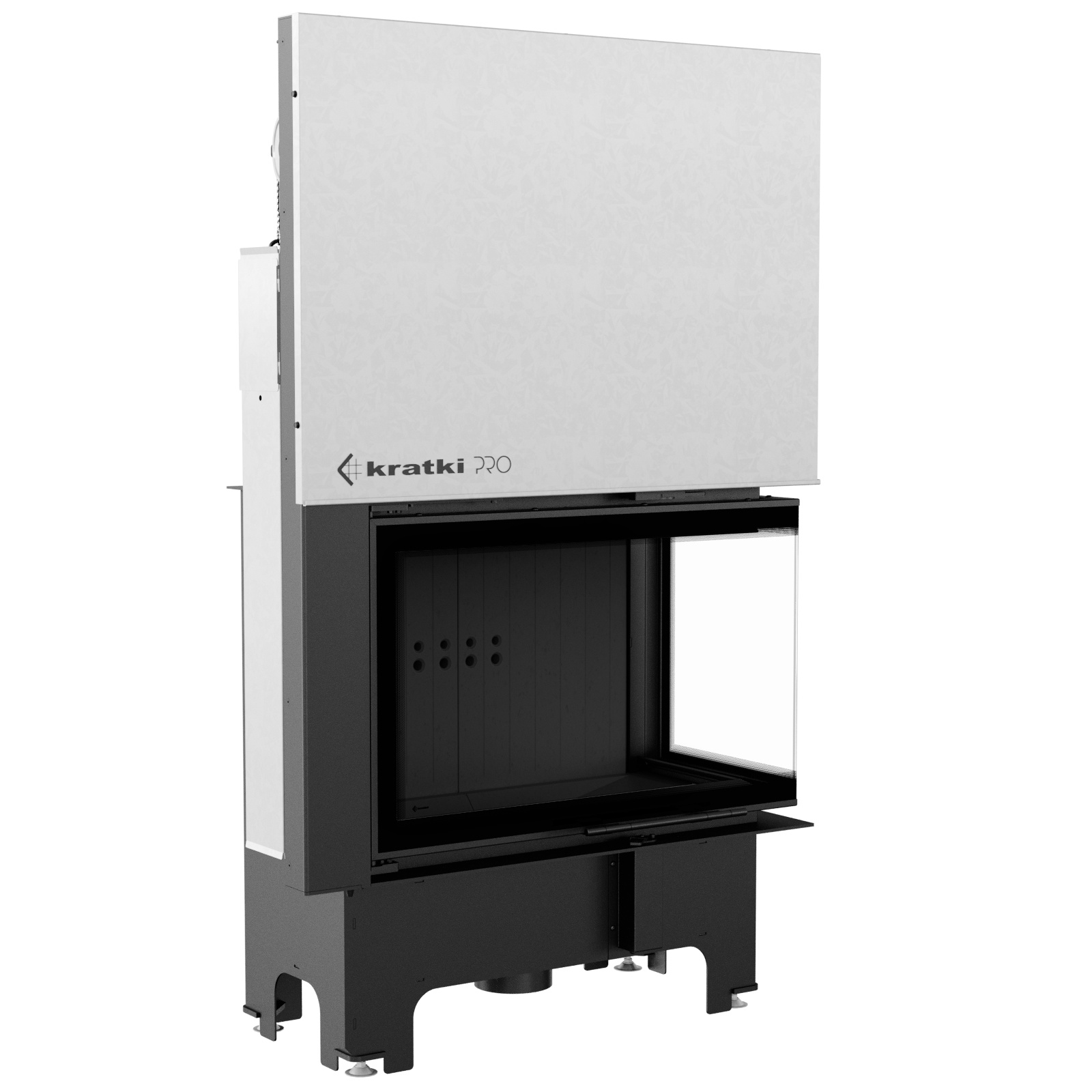 Oceľový krb VNP 810/410 14 kW Ø 200 čierne