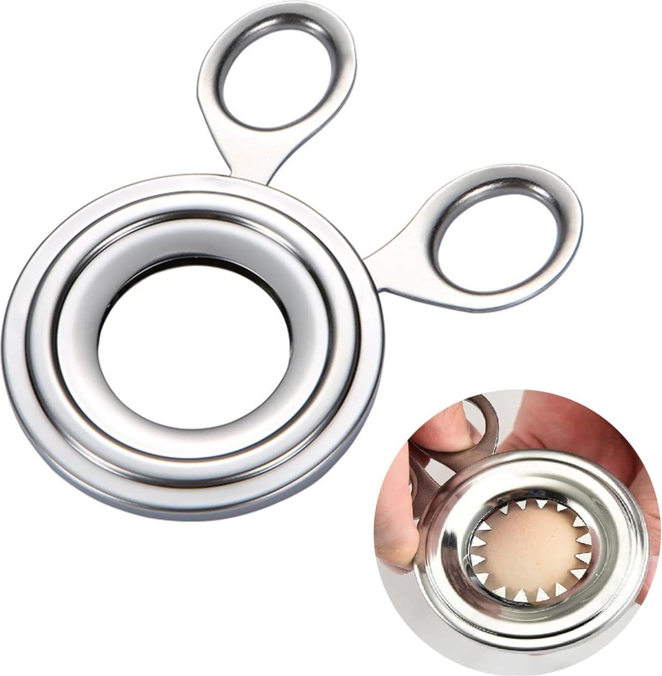 Markenlos Eieröffner und Eierstecher - Zeitersparendes Küchengerät - 1 Stück - Edelstahl