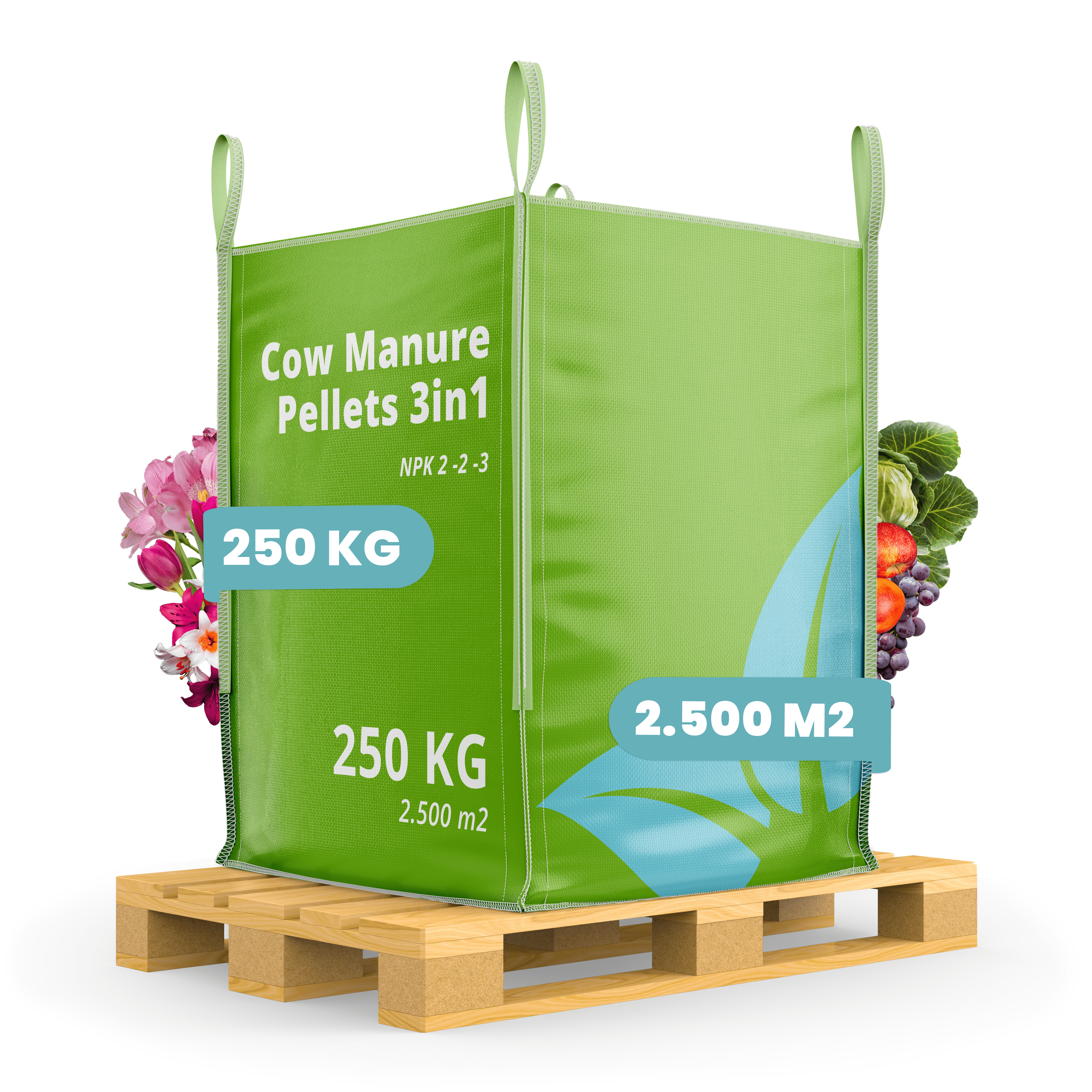 Kuhmistpellets 3in1 (Big Bag 250 kg – für 2.500 m2)- Organifer 27422