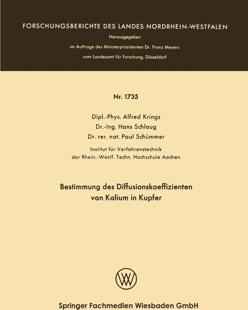 Sonstige Verlage Bestimmung des Diffusionskoeffizienten von Kalium in Kupfer