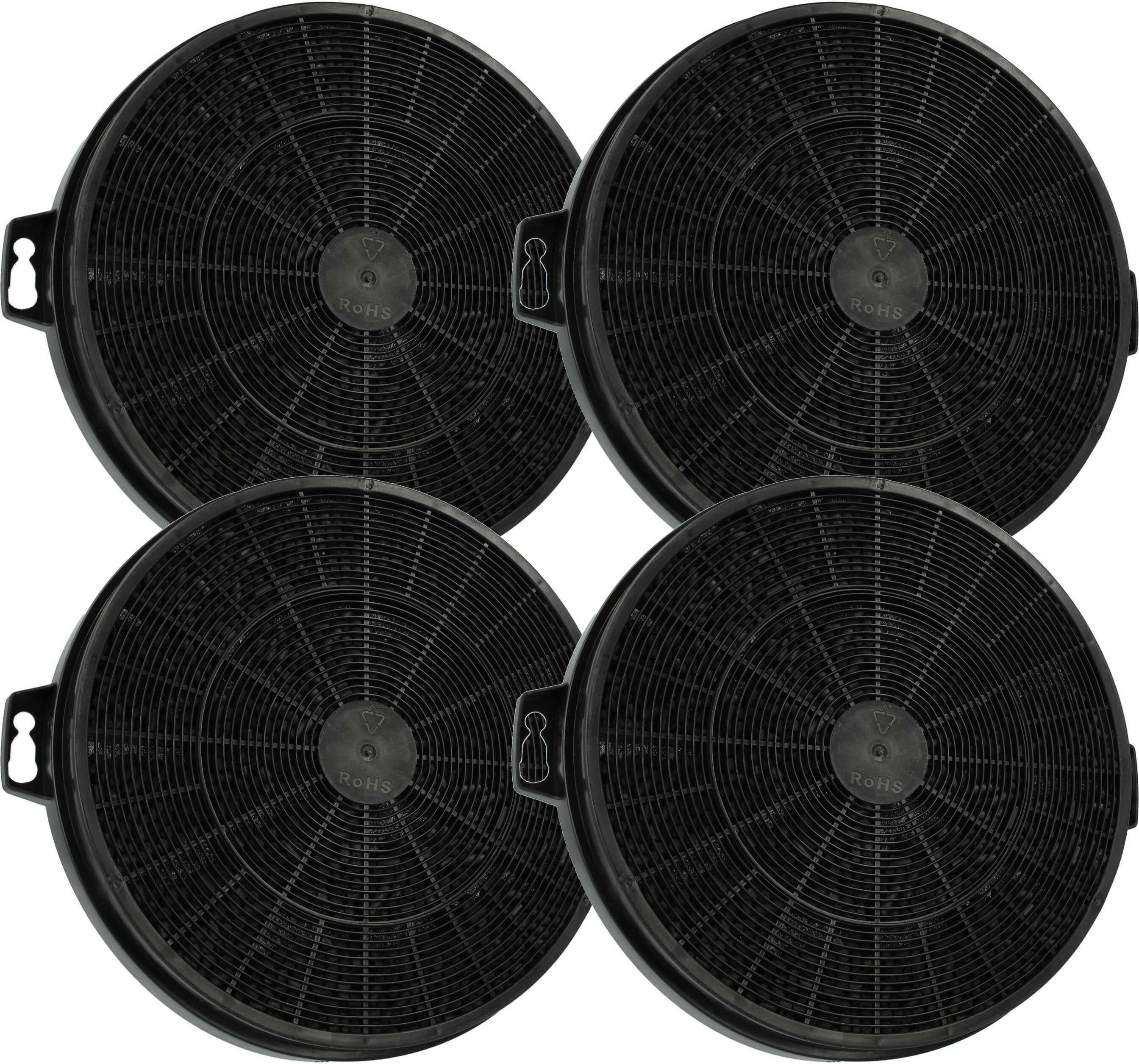 vhbw 4x Aktivkohlefilter kompatibel mit Cata Valto 700 XGWH, Valto 700 XGBK, Valto 600 XGWH, Valto 600 XGBK Dunstabzugshaube - 13,25 cm 181777441-1
