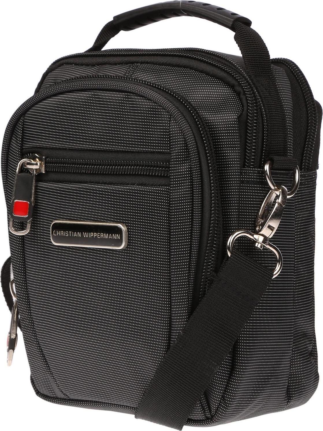 Christian Wippermann Kleine Herren Tasche Schultertasche City Umhängetasche Gürteltasche Nylon Bag 2361
