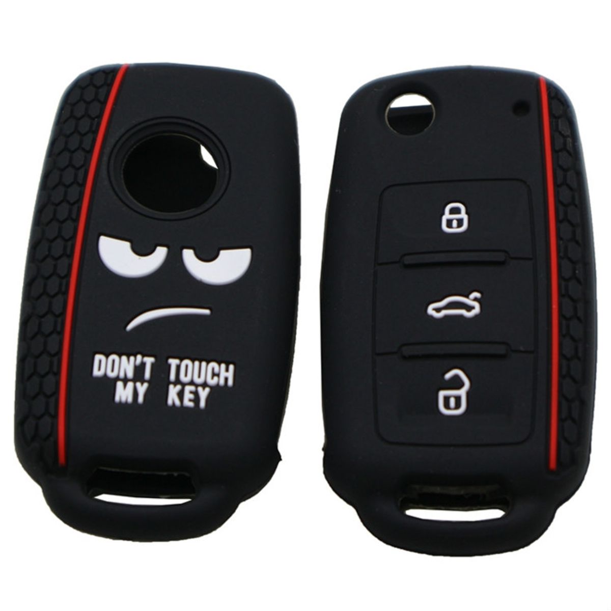 Leder Schlüsselhülle Fernbedienung Cover Schutz für Ford Ecosport Rot