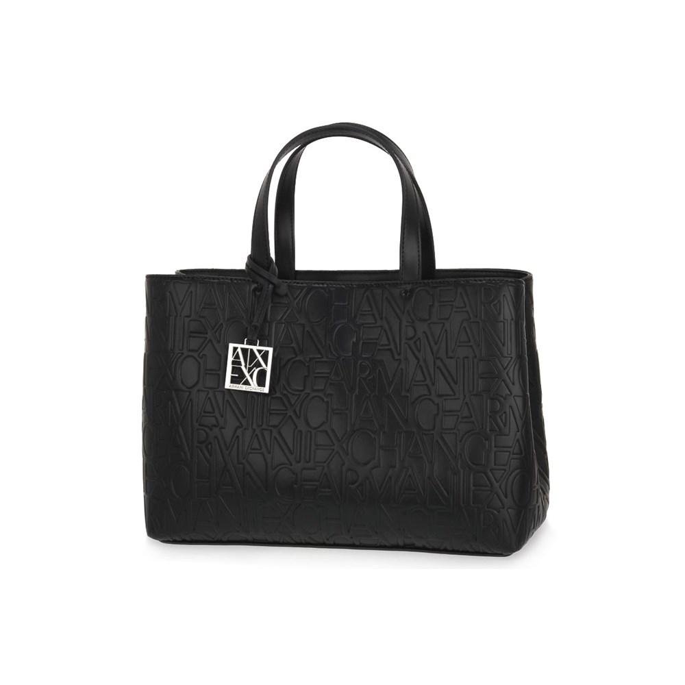 Armani Exchange Schwarze Tasche mit Sprachdruck 160498_102-UNICA