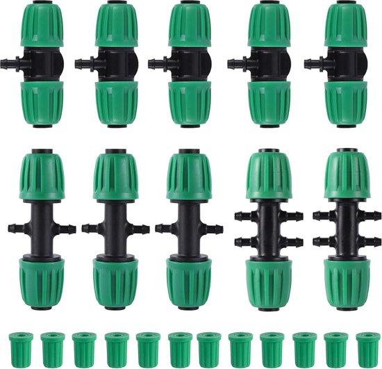 Famanu Schlauchadapter 1/2 Zoll - 1/4 Zoll Fittingset mit T-Stücken und Vierwegverbindern SHSHOP