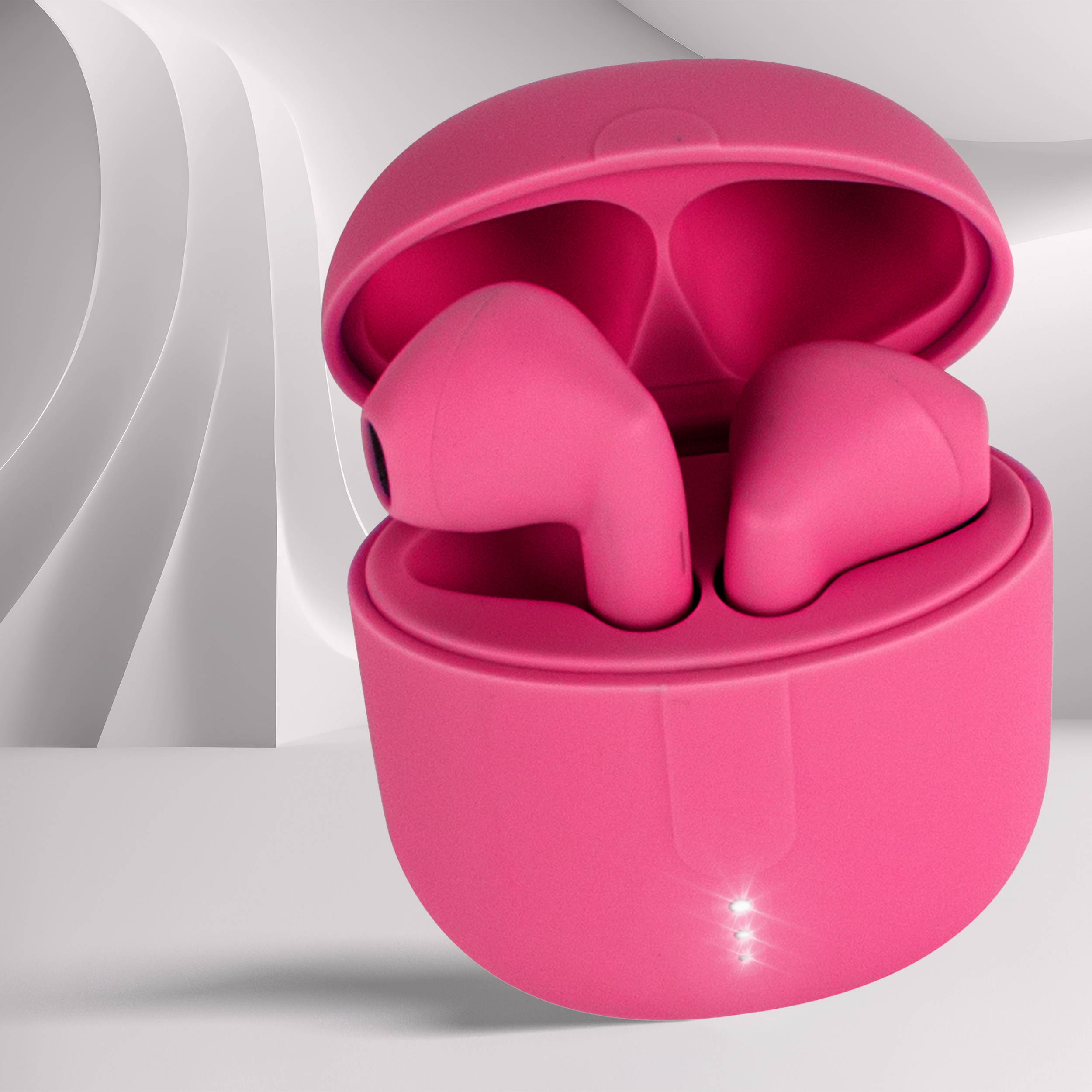 Slúchadlá Setty Headset Wireless Bluetooth 5.0 TWS Wireless Earphone In-Ear Earphones, stereo slúchadlá Bezdrôtové nabíjanie a prenosné nabíjacie puzdro pre Android/iPhone/Samsung/Huawei Pink
