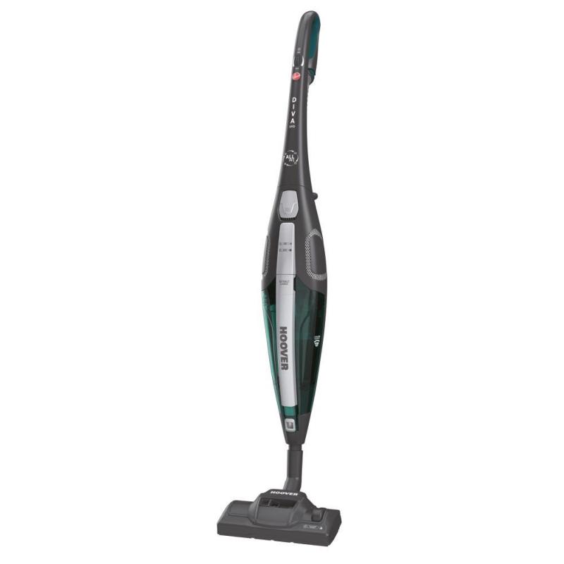 Hoover Diva DVE02BL 011, Tyčový vysávač, Bezvreckové, Čierna, Tyrkysová, 0,8 L, Obdĺžnikový, 1,6 m