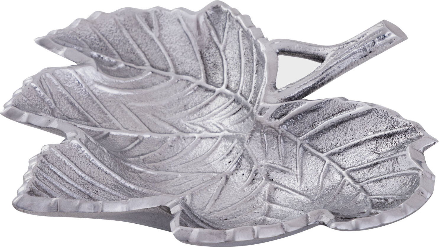 Abato Dekoschale Schale Aluminium Leaf silber Blattschale