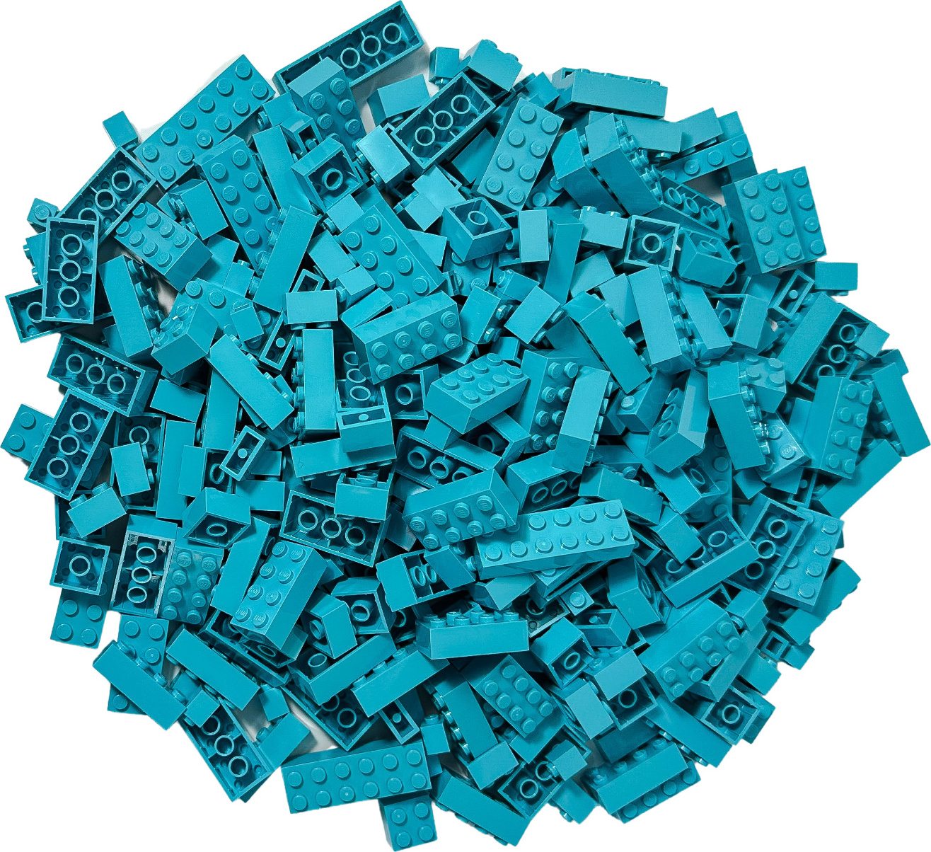 LEGO® kocky Azúrová modrá NOVINKA! Množstvo 50x - každý mix zostavený jednotlivo