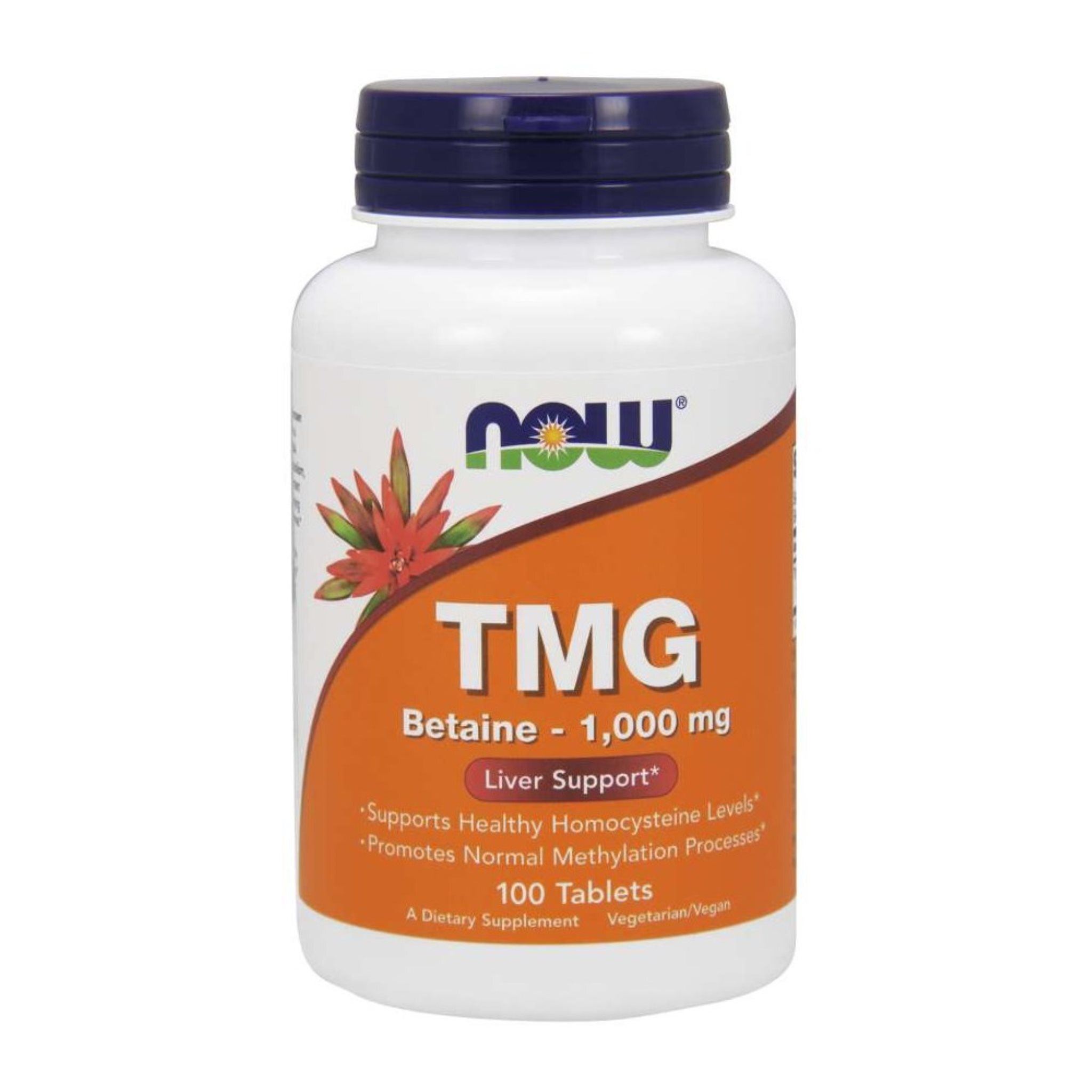 Now Foods TMG - Betaine 1000mg (100 Tabs) Unflavoured - Aminosäuren - Aminosäure-Mix 0494