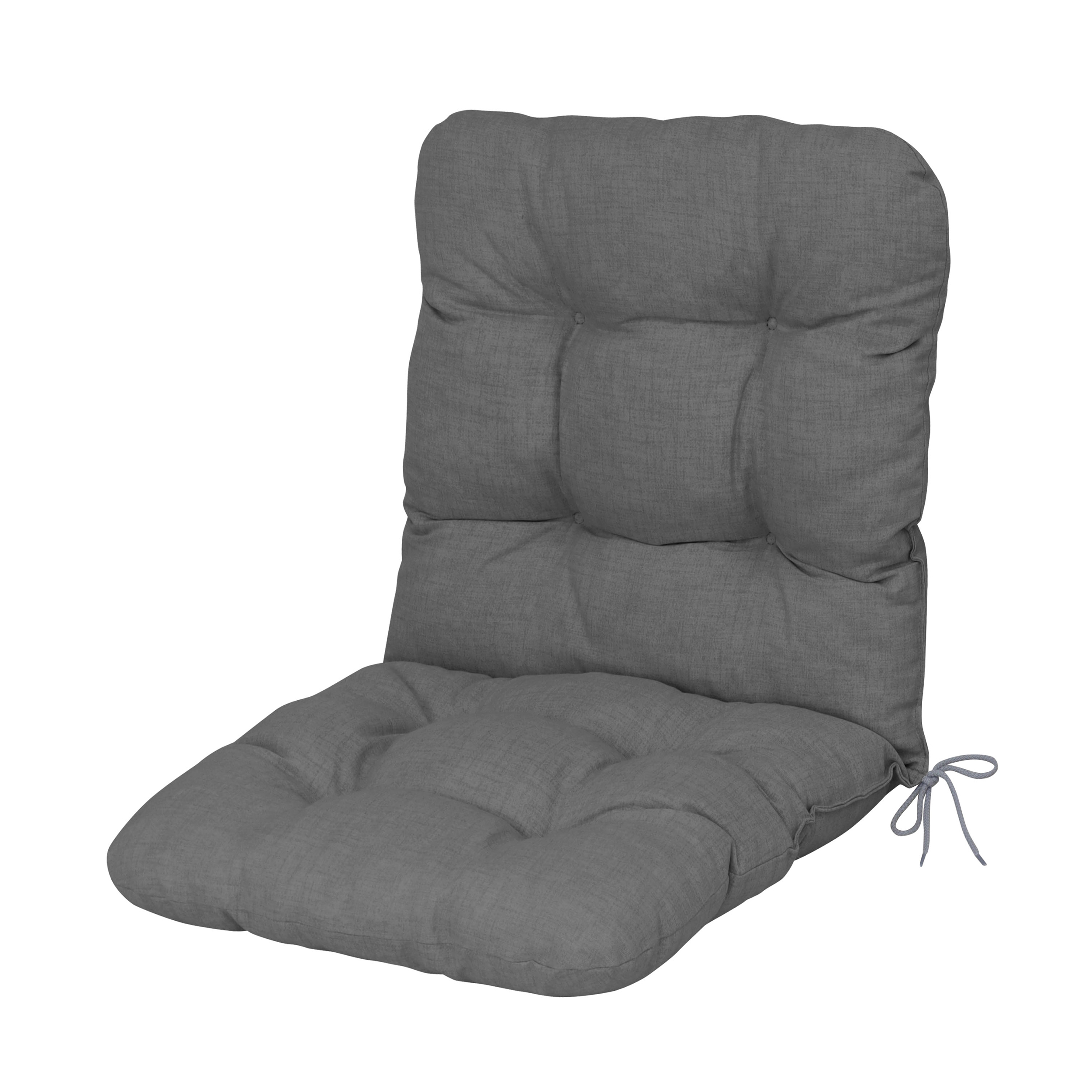 DILUMA Niedriglehner Auflage Eleganza für Gartenstühle 100x50 cm Anthrazit 6 cm Starke Premium Stuhlauflage mit Komfortschaumkern Sitzauflage Made in EU