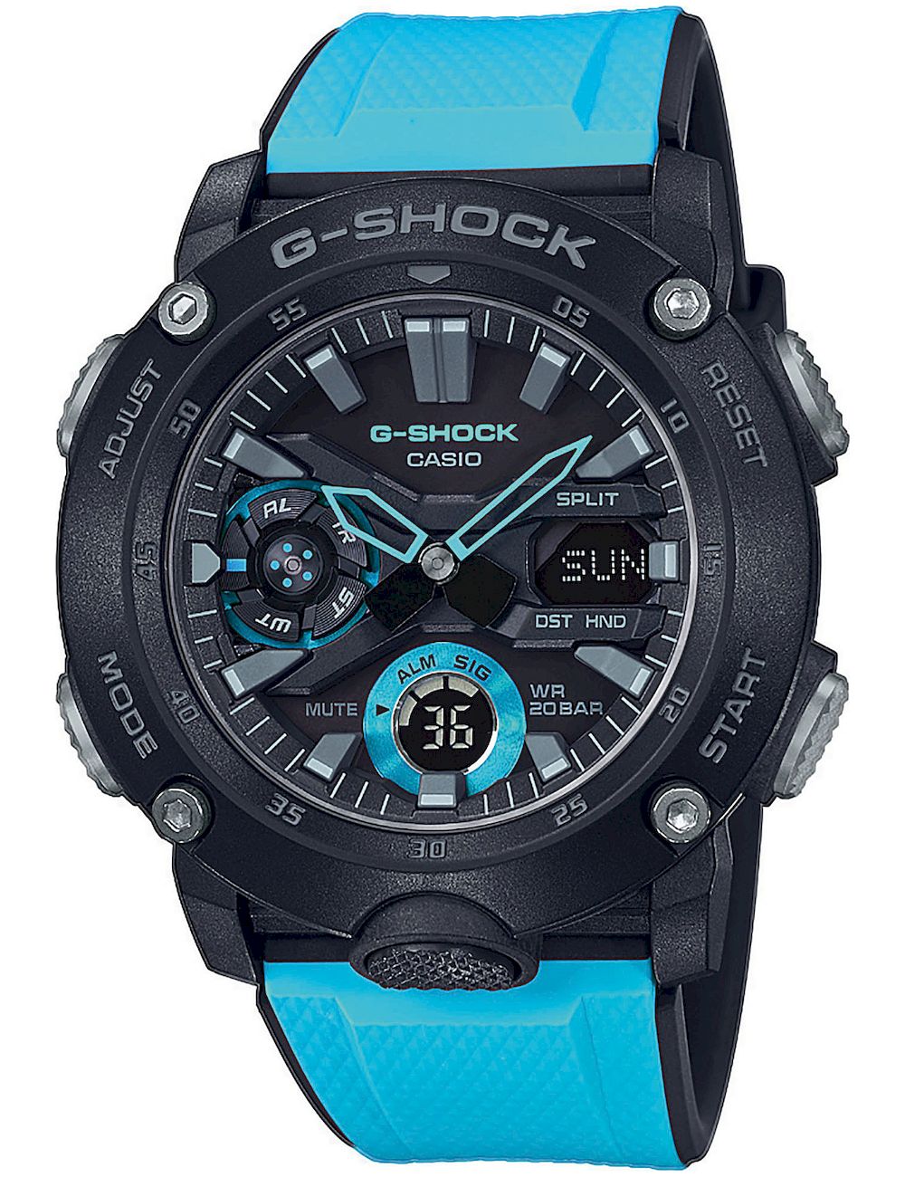 Casio Dámske, pánske, uni hodinky GA-2000-1A2ER