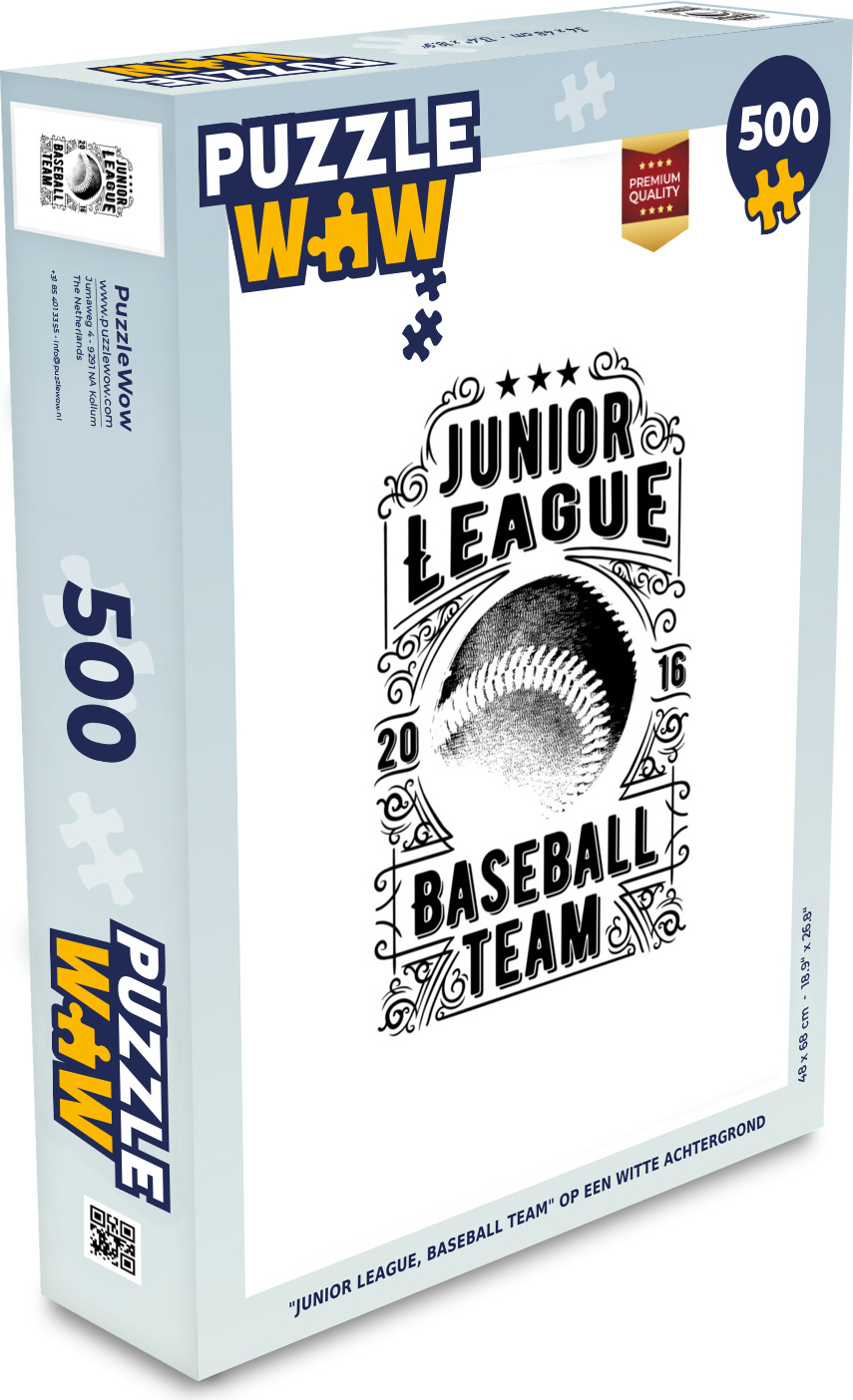 MuchoWow® Puzzle 500 Teile "Jugendliga, Baseballmannschaft" auf weißem Hintergrund - Denken - Spiel - Toy 137|51589036