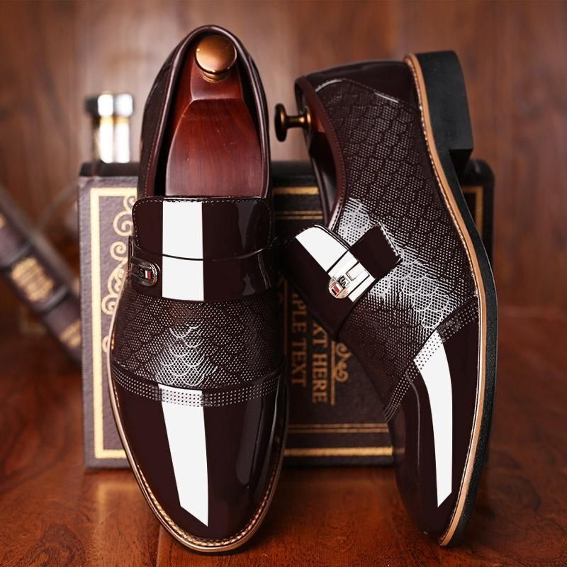 Fujin Herrenmode Freizeitschuhe im britischen Stil, 42, Braun