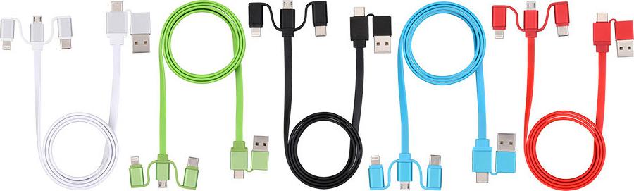Ladekabel 100cm 6-in-1 in verschiedenen Farben - Nk