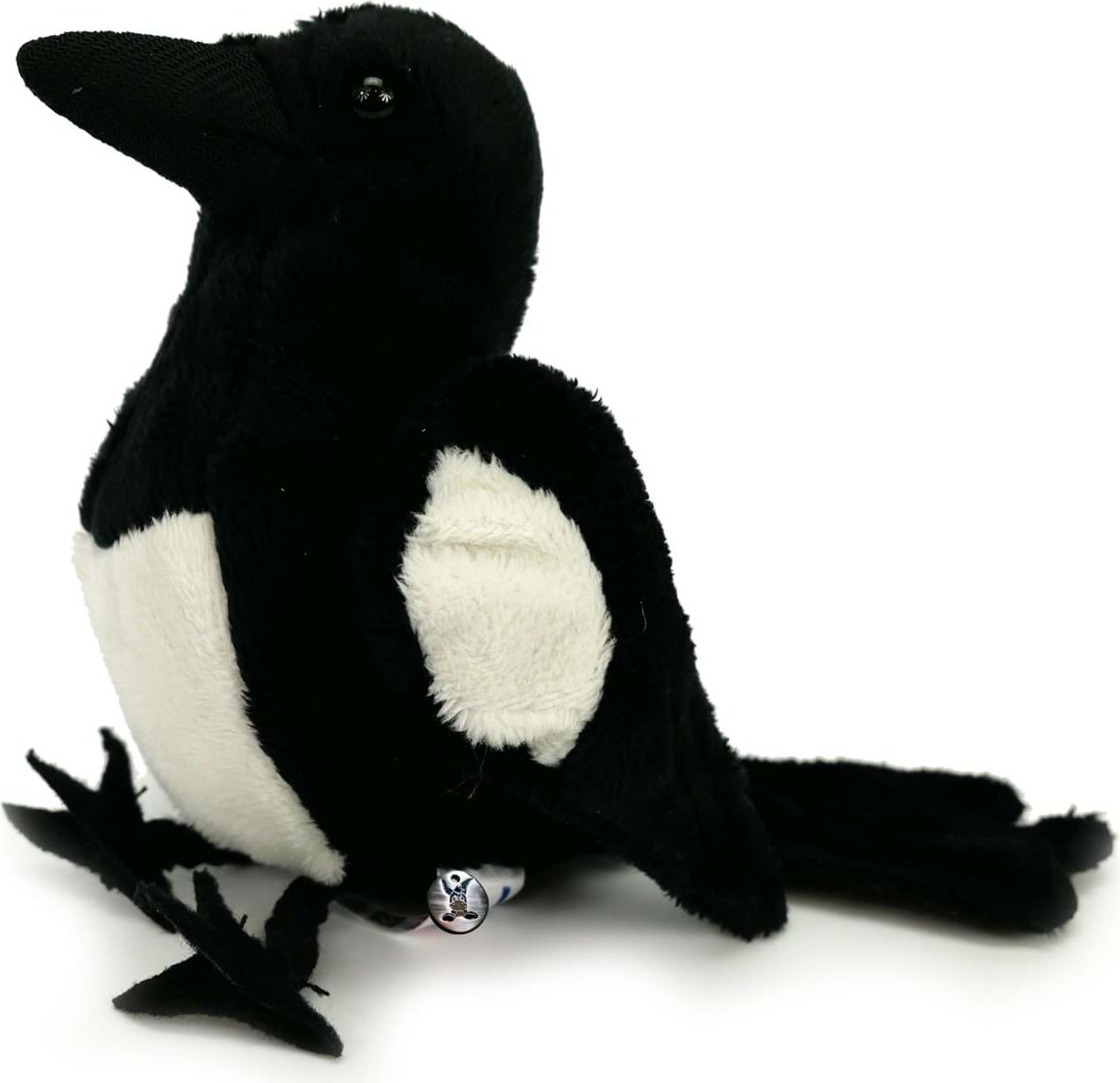 Kuscheltiere*biz Elster Kuscheltier Vogel schwarz-weiß Rabenvogel Plüschtier Wildvogel PICA KT531579