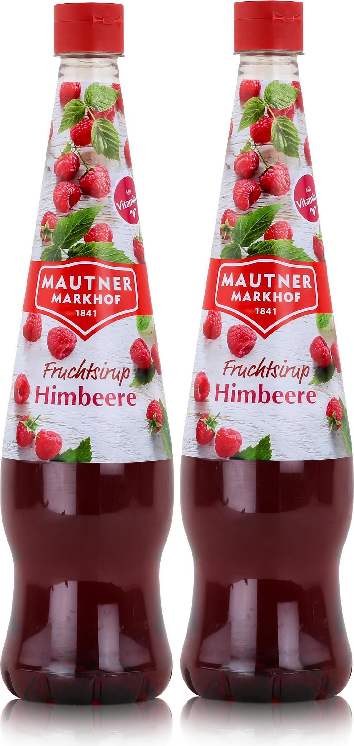 MAUTNER MARKHOF Mautner Getränkesirup Himbeere 0,7L - Softdrink, Cocktails (2er Pack)