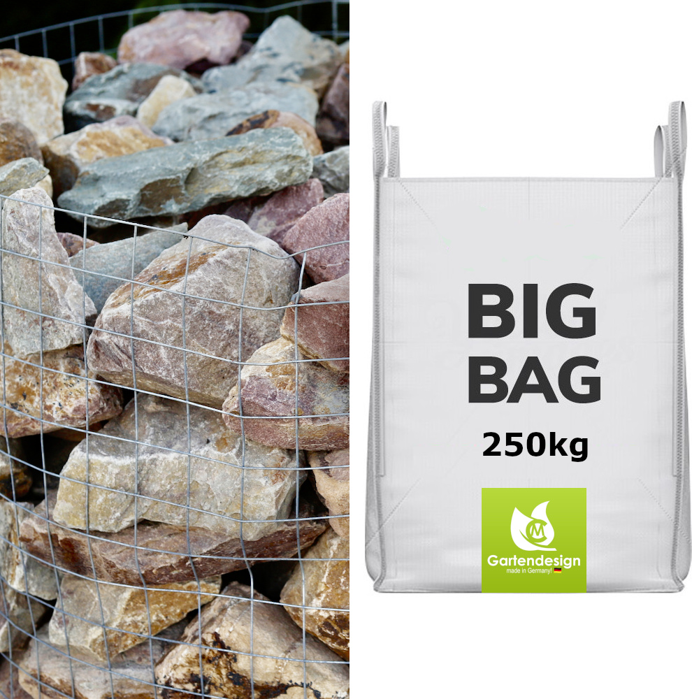 CM-Gartendesign Grauwacke Gabionensteine Sahara 8/20 cm 250 kg BigBag CM01119-003