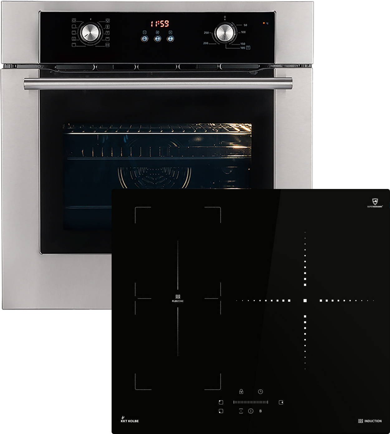 Backofen und Induktionskochfeld SET8810IND593SP