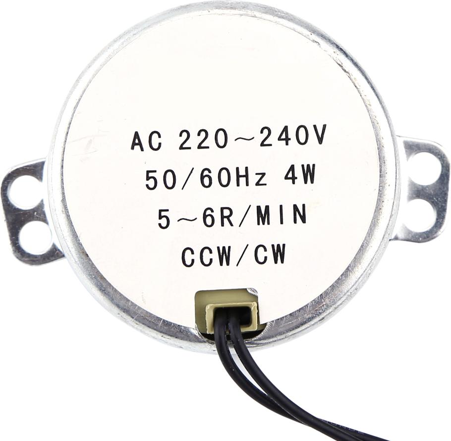 Gistuch 1 Stück 220–240 V AC-Synchronmotor mit Getriebe, 4 W im Uhrzeigersinn/gegen den Uhrzeigersinn (5–6 U/min).