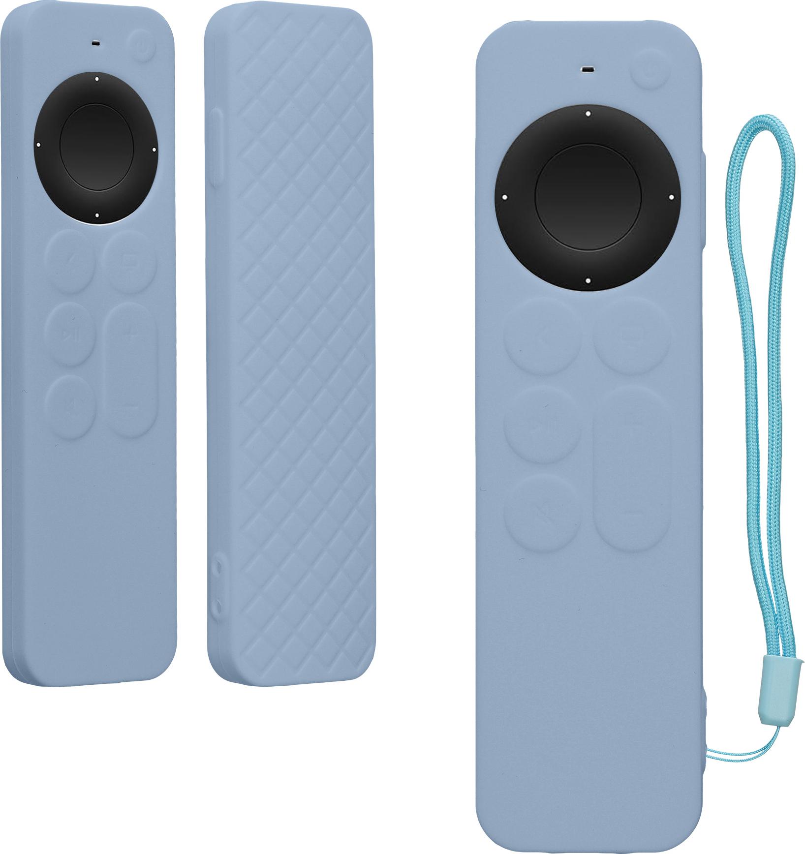 kwmobile Hülle Fernbedienung kompatibel mit Apple Siri Remote 3rd / 2nd Gen Hülle - Silikon Case für TV Zubehör in Hellblau KWM000040SY003C