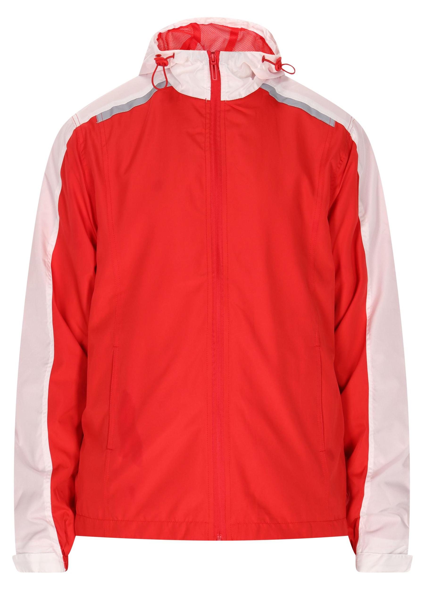 CALEY Herren Outdoor Jacke mit Kapuze für wechselnde Wetterbedingungen, Rot, Größe L