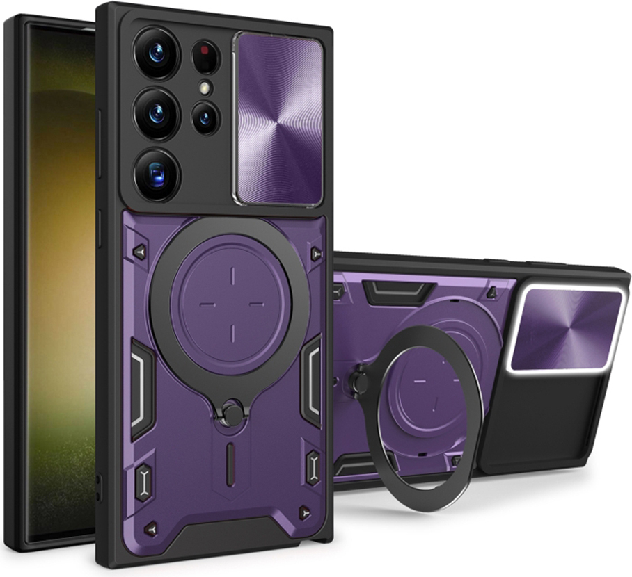 Techsuit CamGuard Pro zadný kryt pre Samsung Galaxy S23 Ultra - fialový