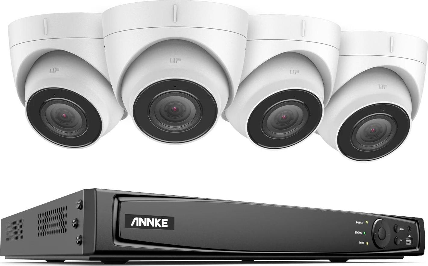 Sieťový bezpečnostný video systém, 5MP kamery, 16-kanálový NVR, 16CH NVR 4 ks kamery, žiadne