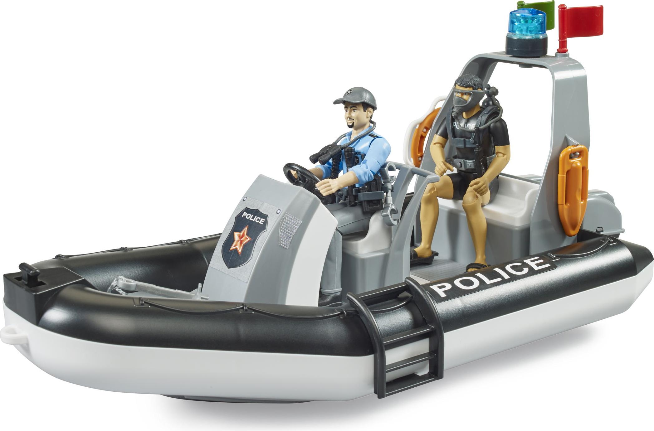 Bruder Polizeiboot mit Polizeifigur 62733