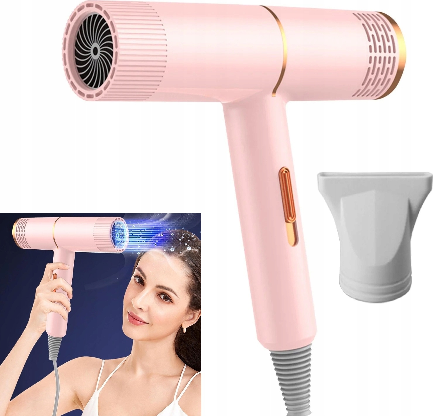 Universal Kleiner Haartrockner mit Ionisierung mit Diffusor Ionisierungstrockner 800W BELLA-J-0035