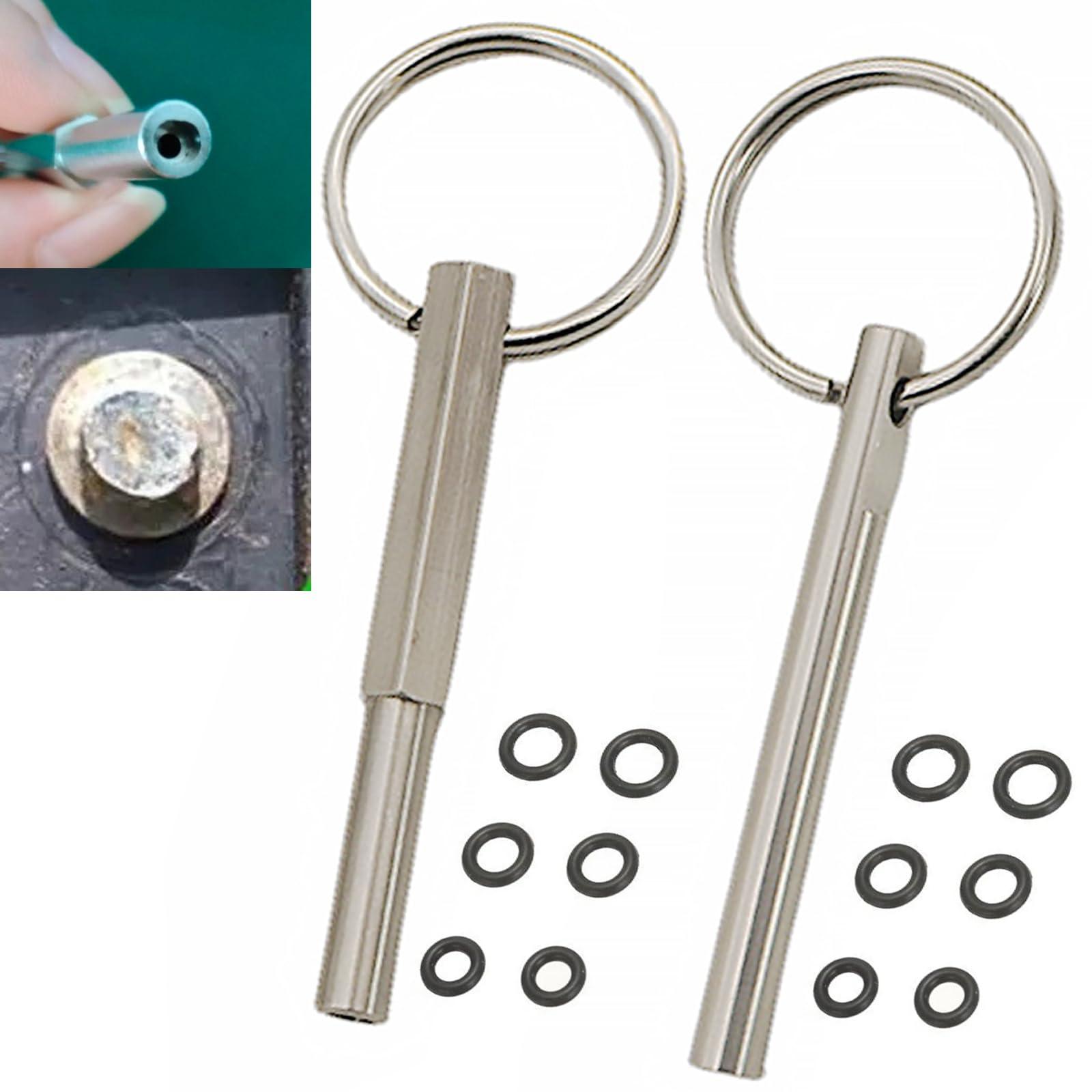 Dripio 2 ovale Kopschlüssel mit Schlüsselring + 12 Dichtringe