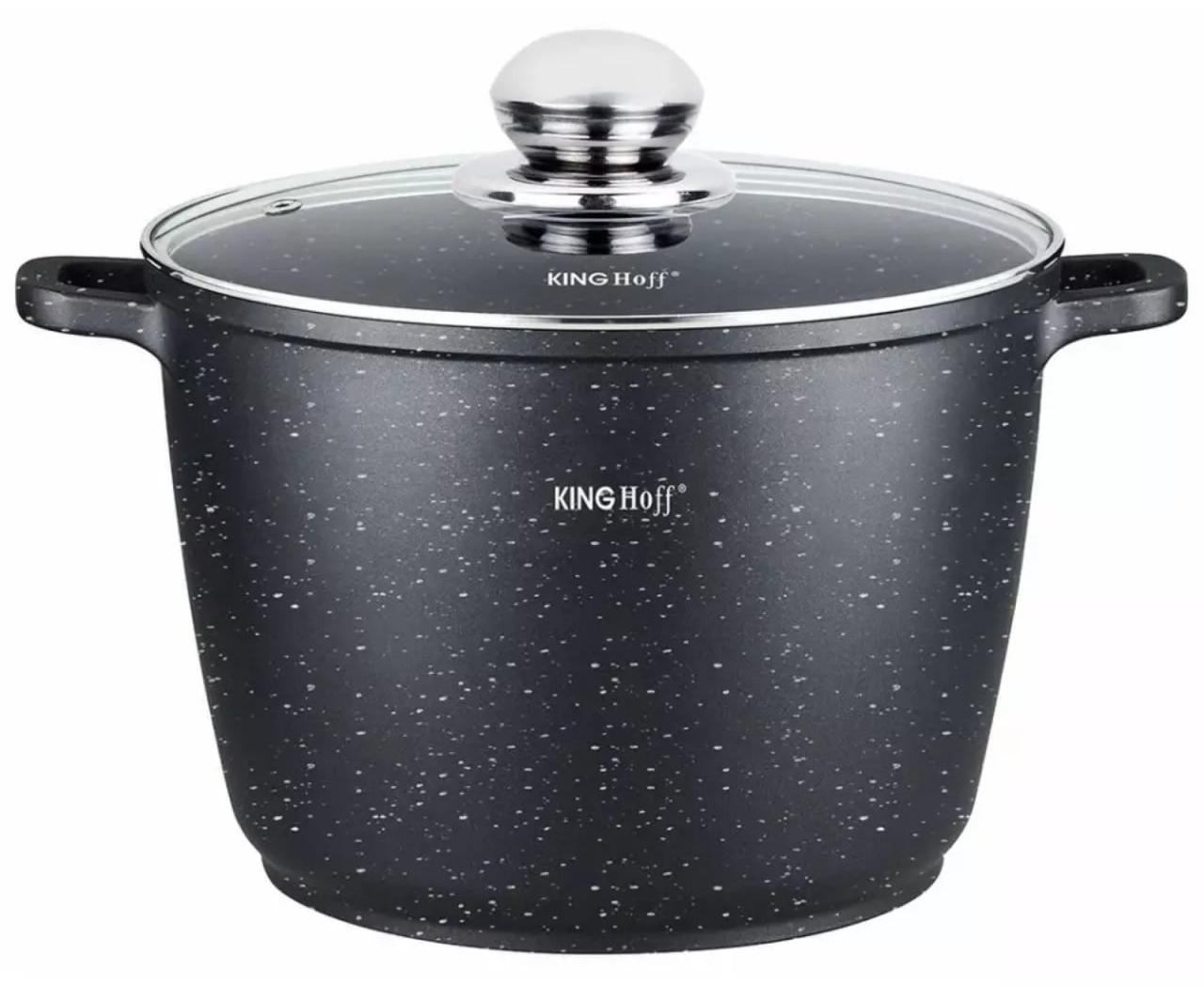 Wok - ROYALTY LINE - 32 cm - Revêtement en marbre - Couvercle en verre - Anti-adhésif