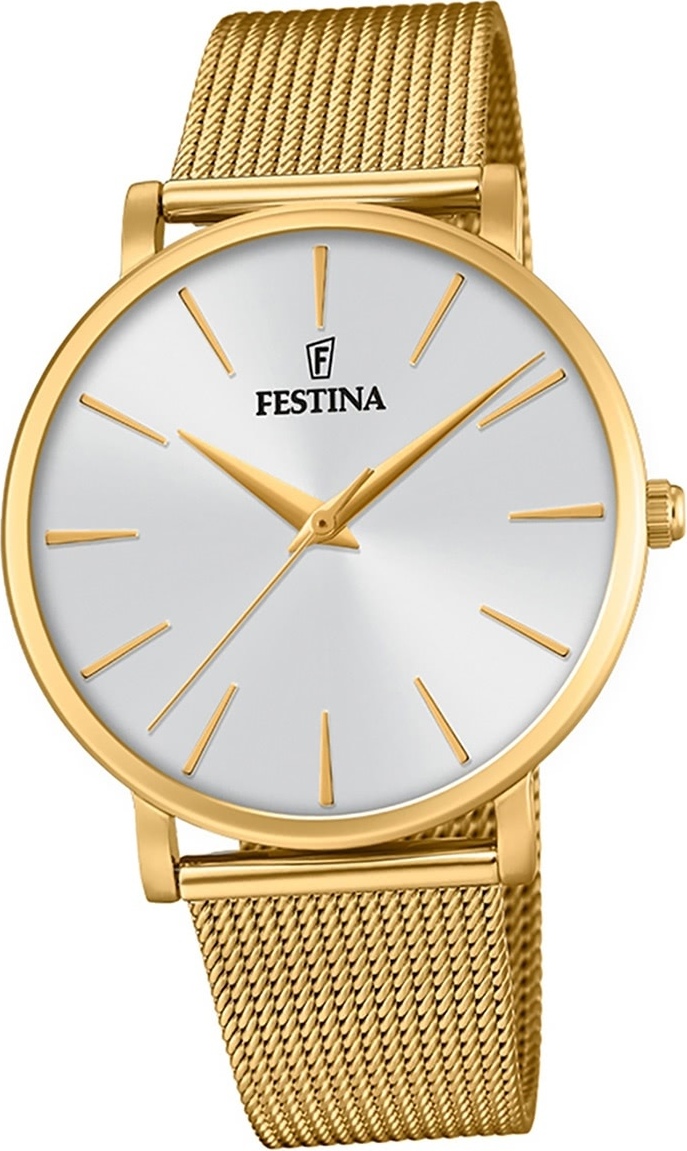 Festina Nerezové dámske hodinky F20476/1 Náramkové hodinky zlaté Dámske klasické hodinky D2UF20476/1