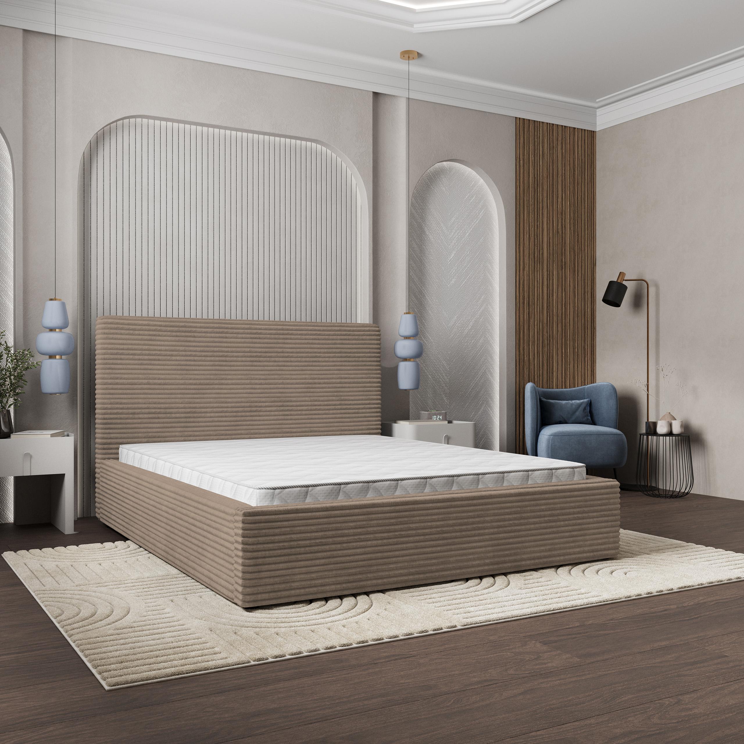 Masseno Polsterbett MIRETTI 140x200 cm, Polsterbett mit Bettkästen -Beige, TILIA 17 MIRETTI 140X200 CM TILIA 17