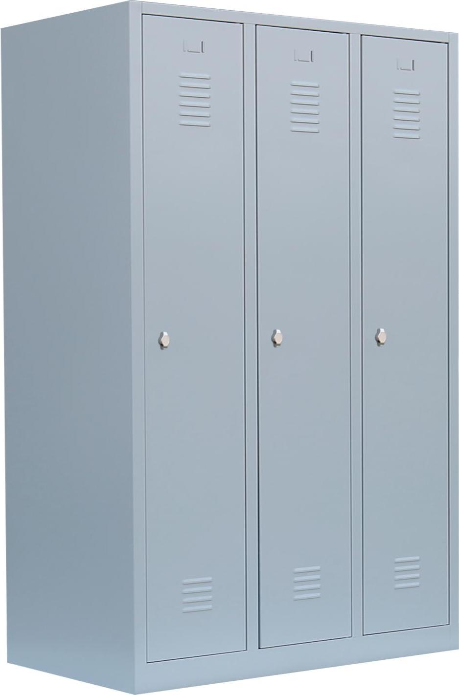 Lüllmann Spind Kleiderspind 3er Umkleide Stahl Kleiderschränke Gaderobenschrank 515130