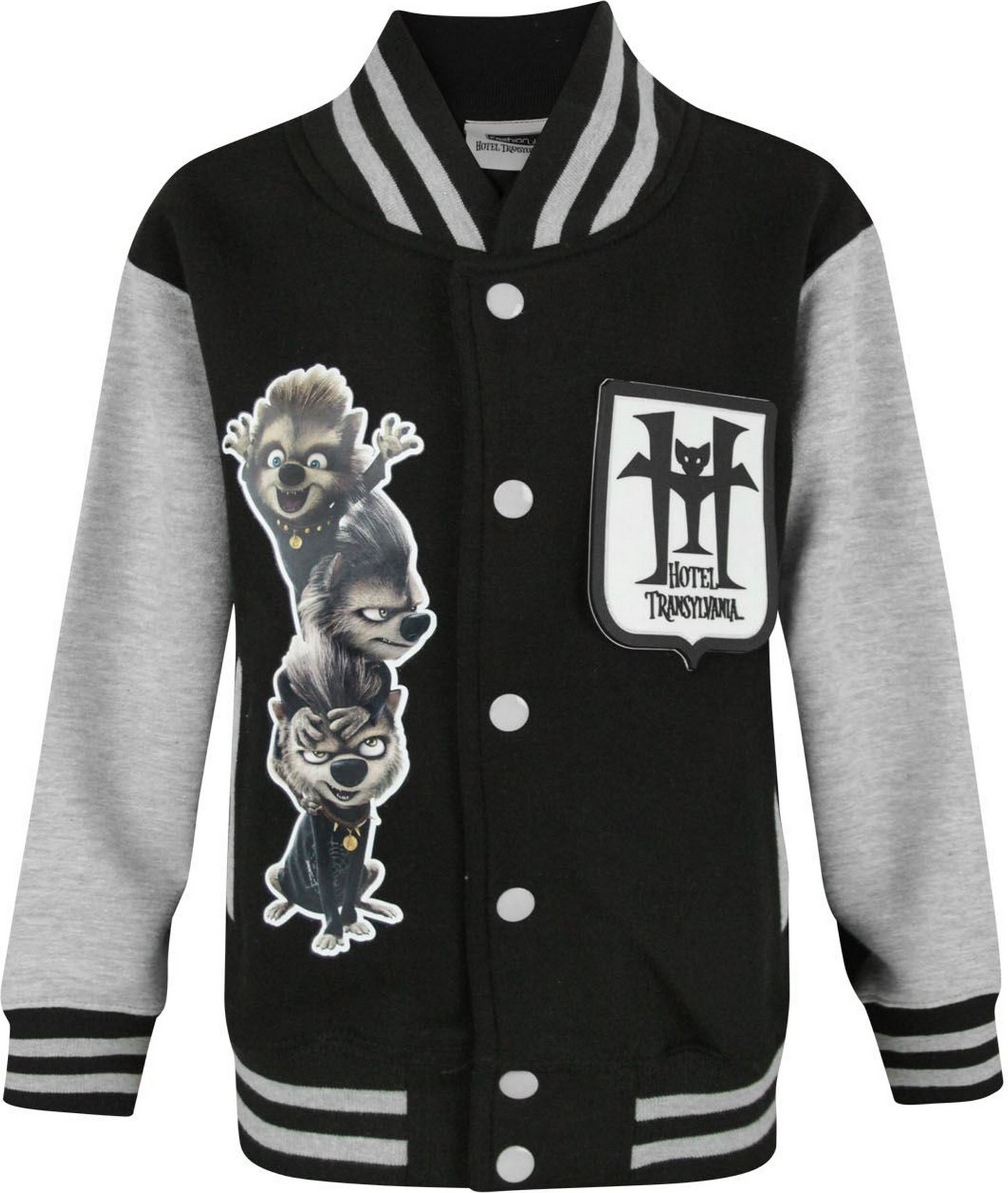 Hotel Transylvania Jungen Varsity Jacke NS4147 (104) (Schwarz) UTNS4147