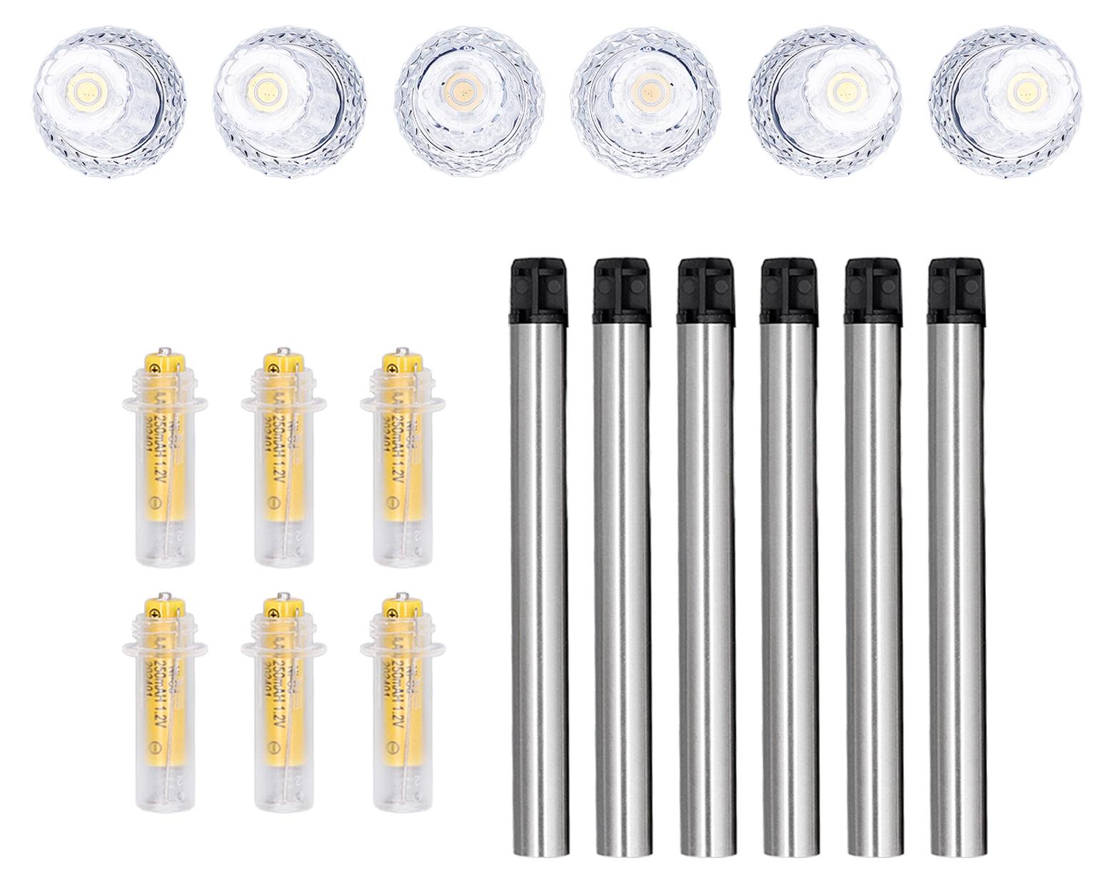 TWO TREES 6er-Set Solar-Bodenleuchten, helle Solar-Gartenleuchten für Terrasse, Garten, Party und Feiertagsdekoration