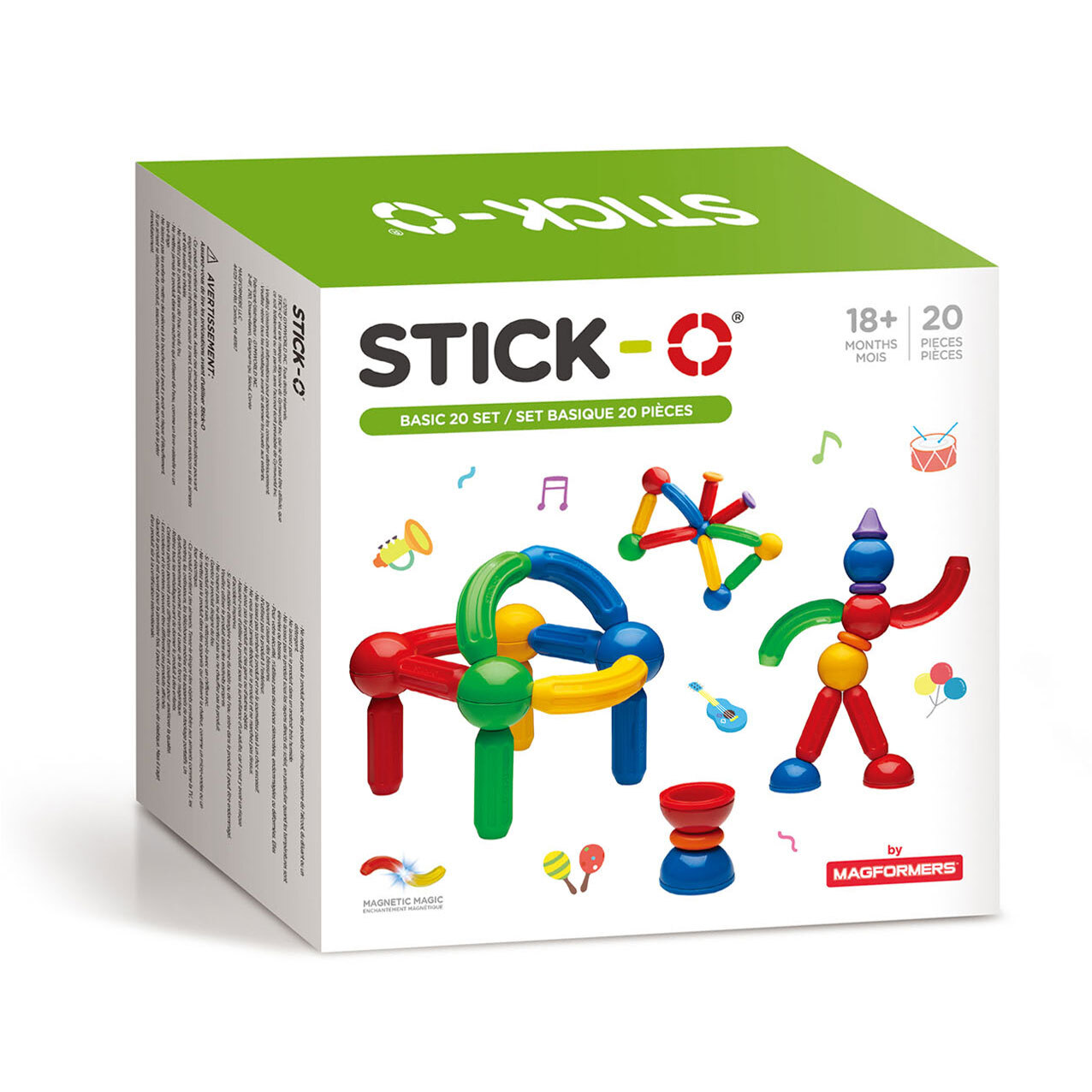 Stick-O bausatz Basic20-teilig 36 Modelle mehrfarbig 1250330
